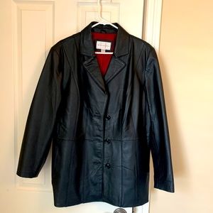 Black Leather Jacket-Fully Lined